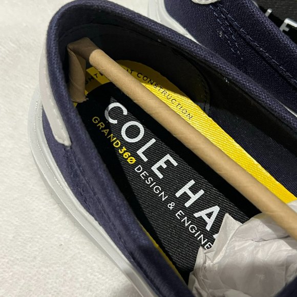 COLE HAAN GP Rly Marine Blue Canvas Loafers - Size 6 - NEW! - Picture 8 of 13